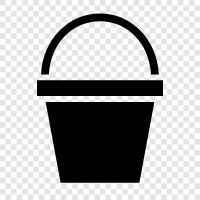 buckets, storage, recycling, garbage icon svg