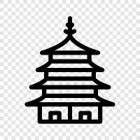 Buddhism, temple, shrine, worship icon svg