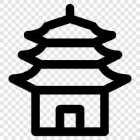 Buddhism, Temple, Worship, Religion icon svg