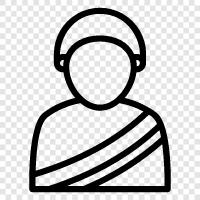 Buddhist monk, Buddhist nun, Buddhist temple, Buddhism icon svg