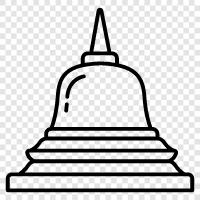 Buddhist temple, Buddhist site, Buddhist monument, Buddhist art icon svg