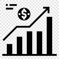 budget, debt, investing, stocks icon svg