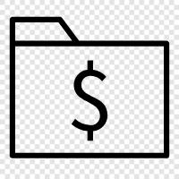 budget folder, organizing folder, keep your finances organized, save money icon svg