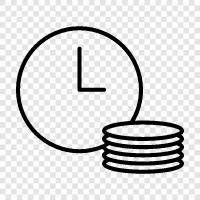 budget time, financial time, time management, time management tips icon svg