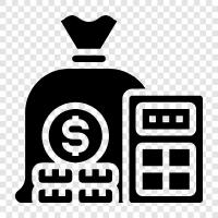 budgeting, saving, spending, finances icon svg