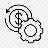 budgeting, forecasting, analysis, internal controls icon svg