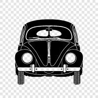 bug, car, red, black icon svg