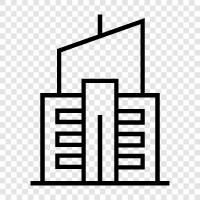 bina, skyscraper, inşaat, mühendislik ikon svg