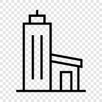 binalar, skyscraper, inşaat, mühendislik ikon svg