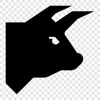 bull, head, cattle, animal icon svg