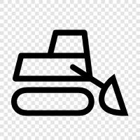 bulldozer, construction, heavy equipment, equipment icon svg