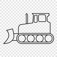 bulldozer, demolition, demolition contractor, demolition equipment icon svg