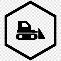 Bulldozer, Bau, Abbruch, Engineering symbol