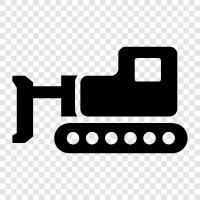 bulldozer, construction equipment, construction, heavy equipment icon svg