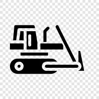 bulldozer, demolition, demolition equipment, construction equipment icon svg