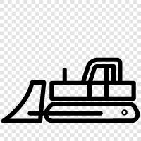 bulldozer, construction, demolition, heavy equipment icon svg