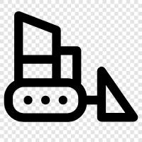 bulldozers, construction machinery, heavy equipment, Bulldozer icon svg