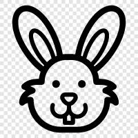 bunny, bunny rabbit, fur, fluff icon svg