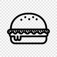 buns, beef, cheese, chicken icon svg