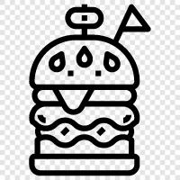 Burger, Food, Recipes, Hamburgers icon svg
