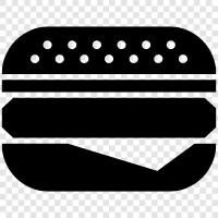 burger bar, burger restaurant, hamburger, french fries icon svg