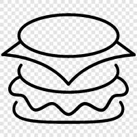 Burger, Hamburgers, Food, Cuisine icon svg