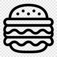 burger, burger joint, burger restaurant, double decker burger icon svg