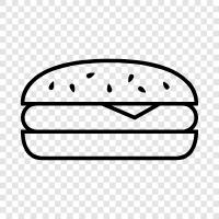 Burger, Hamburger, Rindfleisch, Käse symbol