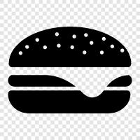 burger, hamburger, beef, patty icon svg