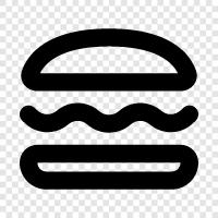 burger, hamburger patty, hamburger biftek, hamburger sandviç ikon svg