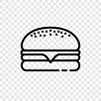 burger, hamburger, beef, chicken icon svg