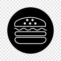 burger, hamburger patty, hamburger buns, hamburger topp icon svg