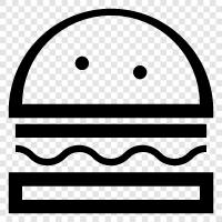 Burger, Hamburgers, Fast food, Cheap food icon svg