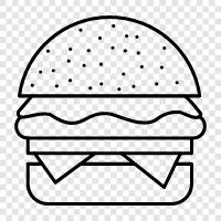 burger, food, restaurant, fast food icon svg