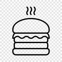 burger joints, burger patties, burger toppings, burger sauce icon svg