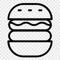 burger, beef, beef burger, bunless burger ikon svg