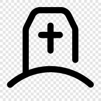 burial, cemetery, tombstone, memorial icon svg