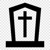 Bestattung, Tod, Friedhof, Mausoleum symbol