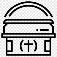 Burial, Death, Funeral, Coffin icon svg