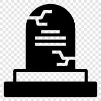 burial, mausoleum, burial ground, graveyard icon svg