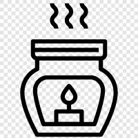 burning, fragrance, wax, wick icon svg