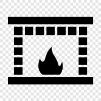 burning, logs, wood, flames icon svg