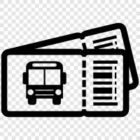 bus, ticket, travel, transportation icon svg
