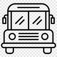 Bus, Bushaltestelle, Buslinie, Busfahrplan symbol