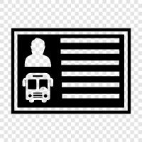 bus driver, driving, license, driving test icon svg