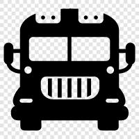 Bus, Transportation, School, Children icon svg