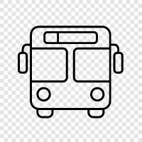 bus schedule, bus stop, bus route, bus stop location icon svg