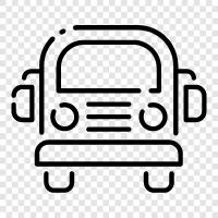 Bus, Transportation, School, Children icon svg
