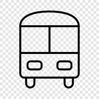 Bushaltestelle, Buslinie, Busfahrplan, Bus symbol