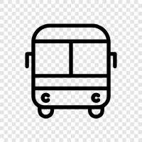 Bushaltestelle, Buslinie, Busfahrplan, Bus symbol